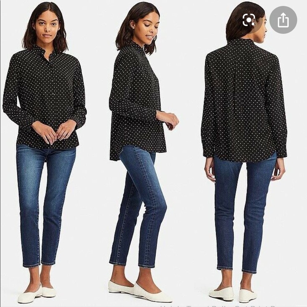 Uniqlo polka dot top!